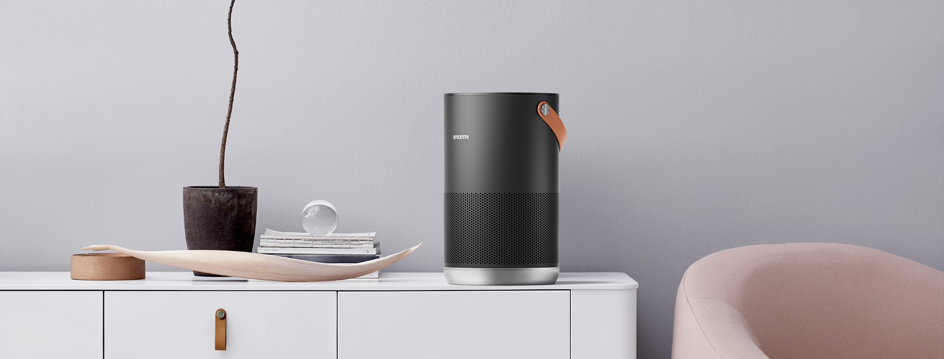 Smartmi Air Purifier P1: Featuring True HEPA filter, auto-detects and removes pollutants, ensuring cleaner air in medium to large rooms.